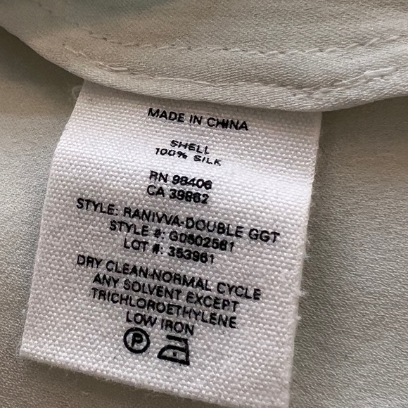 Theory Silk Ruffle-Front Collared Shirt - Picture 6 of 7